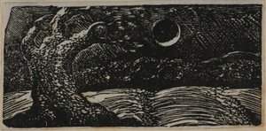 Árbol arrasado y cultivos aplanados, de Las pastorales de Virgilio de William Blake