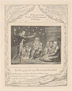 Libro de Job, Plancha 12, La ira de Elihú de William Blake