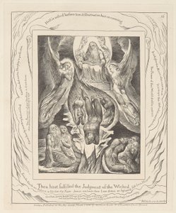 Libro de Job, Plancha 16, La caída de Satanás de William Blake