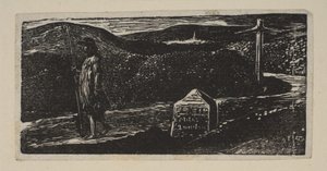 Viaje de Colinet, hito marcado LXII millas a Londres, de Pastorales de Thornton de William Blake