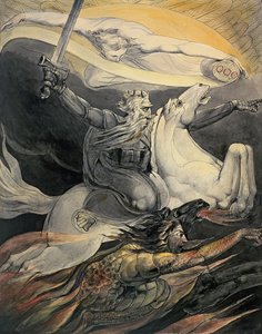 La muerte en un caballo pálido, c.1800 de William Blake