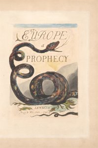 Europa. Una Profecía, Lámina 2, Página de Título de William Blake