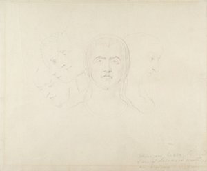 Cinco cabezas visionarias de mujeres, c.1820 de William Blake