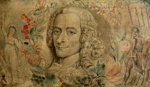 François Marie Arouet de Voltaire, c.1800 (temple sobre lienzo) de William Blake