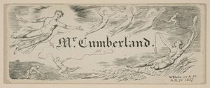 Tarjeta de Mensaje de George Cumberland, 1827 de William Blake