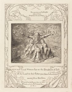 Job y sus hijas de William Blake