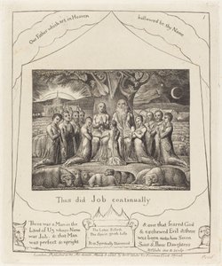 Job y su familia de William Blake
