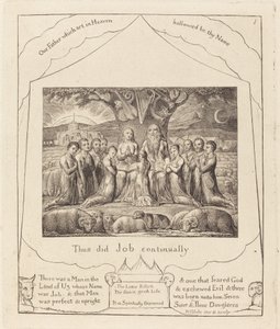 Job y su familia de William Blake