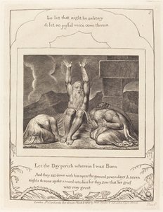 La Desesperación de Job, 1825 de William Blake