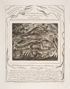Los sueños malvados de Job, de Ilustraciones del Libro de Job, 1825-26