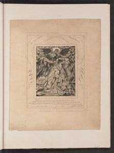 Los hijos e hijas de Job abrumados por Satanás de William Blake