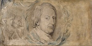 John Dryden, c.1800 (temple sobre lienzo) de William Blake
