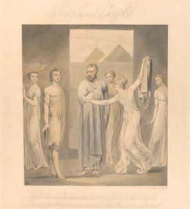 José y la mujer de Potifar de William Blake