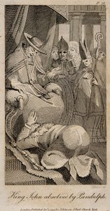El Rey Juan absuelto por Pandulfo Después de Henry Fuseli, 1798 de William Blake