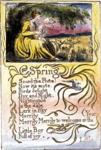 Primavera: lámina 22 de Canciones de Inocencia y de Experiencia (copia R) c.1802-08 de William Blake