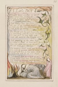 P.124-1950.pt53 Un niño perdido: lámina 53 de Canciones de Inocencia y de Experiencia (copia R) c.1802-08 de William Blake