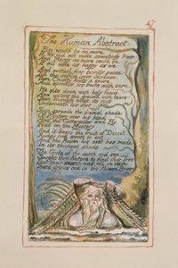 P.125-1950.pt47 El abstracto humano: lámina 47 de Canciones de Inocencia y de Experiencia (copia AA) c.1815-26 de William Blake