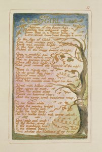P.125-1950.pt51 Una niña perdida: lámina 51 de Canciones de Inocencia y de Experiencia (copia AA) c.1815-26
