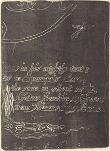 Reimpresión de un fragmento de la placa cancelada para "Una profecía" de William Blake