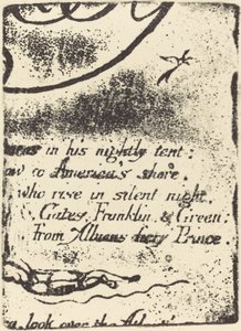 Reimpresión de fragmento de placa cancelada para A Prophecy de William Blake