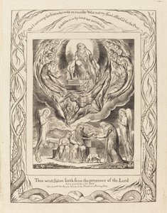 Satanás saliendo de la presencia del Señor de William Blake