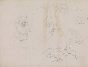 Hoja del cuaderno de bocetos Blake-Varley de 1819, páginas 37 y 38 de William Blake