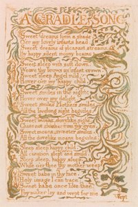 Canciones de Inocencia, Lámina 18, Canción de Cuna (Bentley 16) de William Blake