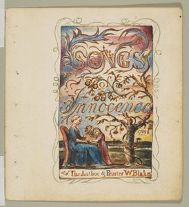 Canciones de Inocencia: Página de título de William Blake