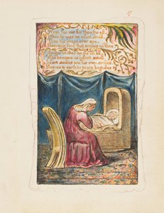 Canciones de Inocencia y de Experiencia: Canción de cuna segunda placa: Lloró por mí..., ca. 1825 de William Blake