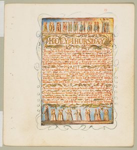 Canciones de Inocencia y de Experiencia: Jueves Santo, ca. 1815 de William Blake