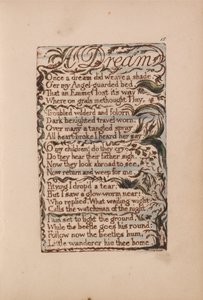 Canciones de inocencia y de experiencia, Placa 15, Un sueño (Bentley 26) de William Blake