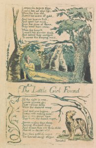Canciones de la inocencia y de la experiencia, lámina 20, "La niña perdida" (Bentley 34) de William Blake