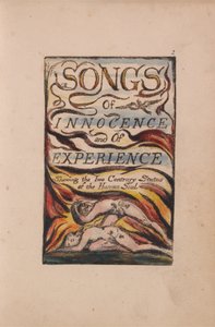 Canciones de Inocencia y de Experiencia, Lámina 2, Página de Título Combinada (Bentley 1) de William Blake