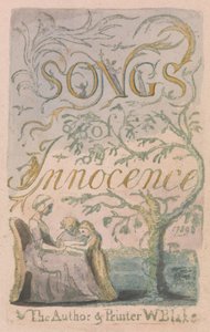 Canciones de Inocencia y de Experiencia, Placa 2, Página de Título de Inocencia (Bentley 3) de William Blake