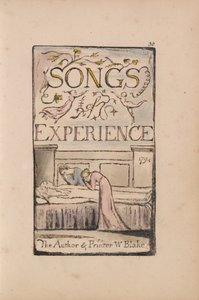 Canciones de Inocencia y de Experiencia, Lámina 30, Página de Título de Experiencia (Bentley 29) de William Blake