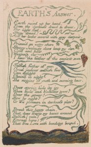 Canciones de Inocencia y de Experiencia, Placa 35, La Respuesta de la Tierra (Bentley 31) de William Blake