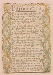 Canciones de la inocencia y de la experiencia, Plancha 3, "Introducción" (Bentley 4) de William Blake