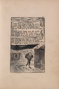 Canciones de Inocencia y de Experiencia, Lámina 41, El Deshollinador (Bentley 37) de William Blake