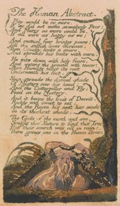 Canciones de la inocencia y de la experiencia, plancha 46, "El abstracto humano" (Bentley 47) de William Blake