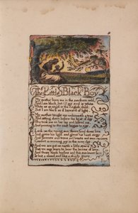 Canciones de Inocencia y de Experiencia, Placa 8, El Pequeño Niño Negro (Bentley 9) de William Blake