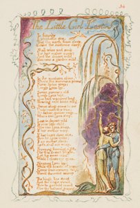Canciones de Inocencia y de Experiencia: La niña perdida, ca. 1825 de William Blake