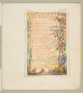 Canciones de Inocencia y de Experiencia: El Niño Escolar, ca. 1825 de William Blake