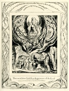 El Libro de Job 2:7 ilustrado por William Blake de William Blake