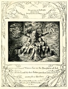 El Libro de Job 42:15 ilustrado por William Blake