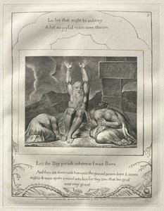 El Libro de Job: No. 8, Que perezca el día en que nací de William Blake