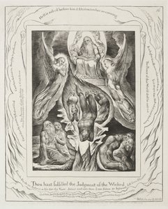 The Book of Job:  Pl. 16, Thou hast fulfilled the judgment of the wicked de William Blake
