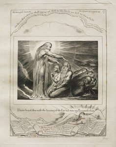 El Libro de Job: Pl. 17, Te he oído con el oído pero ahora mi ojo te ve de William Blake
