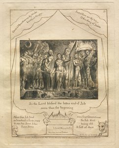 El Libro de Job: Pl. 21, Así que el Señor bendijo el final de Job más que el principio, 1825