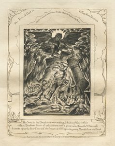 The Book of Job:  Pl. 3, Thy Sons and thy Daughters were eating and drinking Wine in their / eldest Brothers house de William Blake