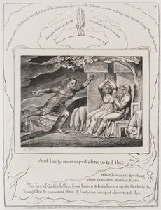 The Book of Job:  Pl. 4, and I only am escaped alone to tell thee de William Blake